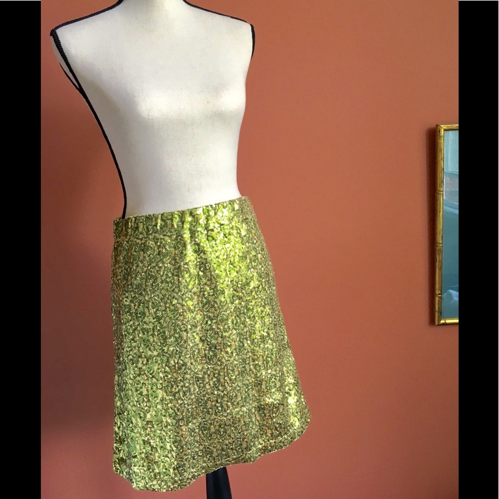 Pink Tartan Sequins Skirt